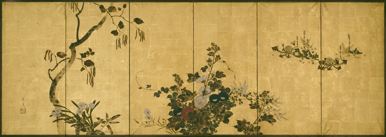 Flowers of Autumn and Winter by Suzuki Kiitsu