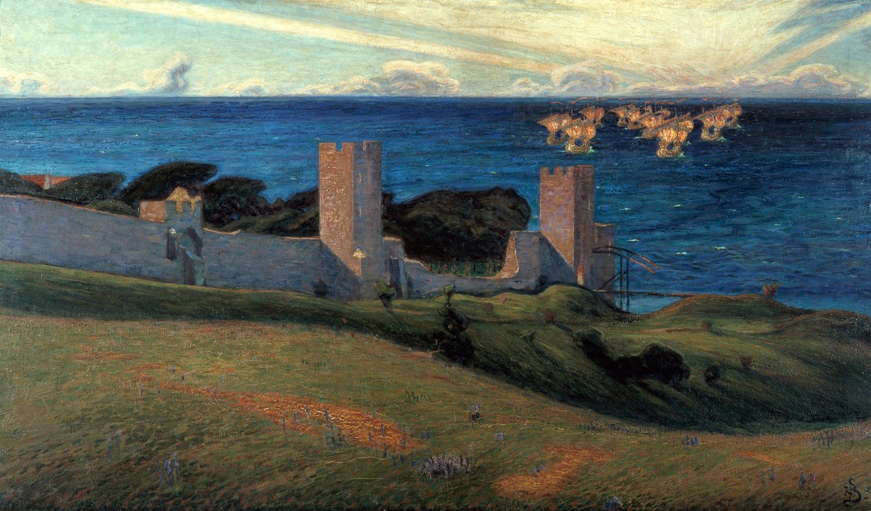 Vision. Scene from Visby by Richard Bergh
