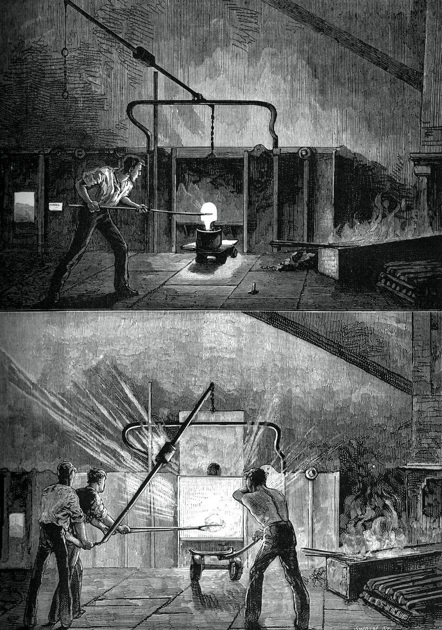 Puddlers at work by Swain