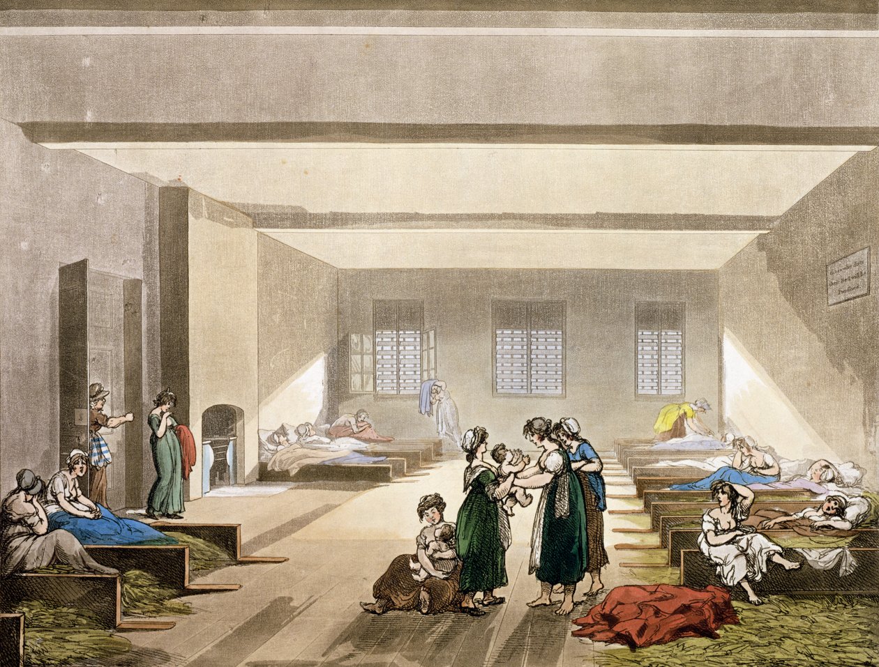Pass-Room, Bridewell by Pugin and Rowlandson