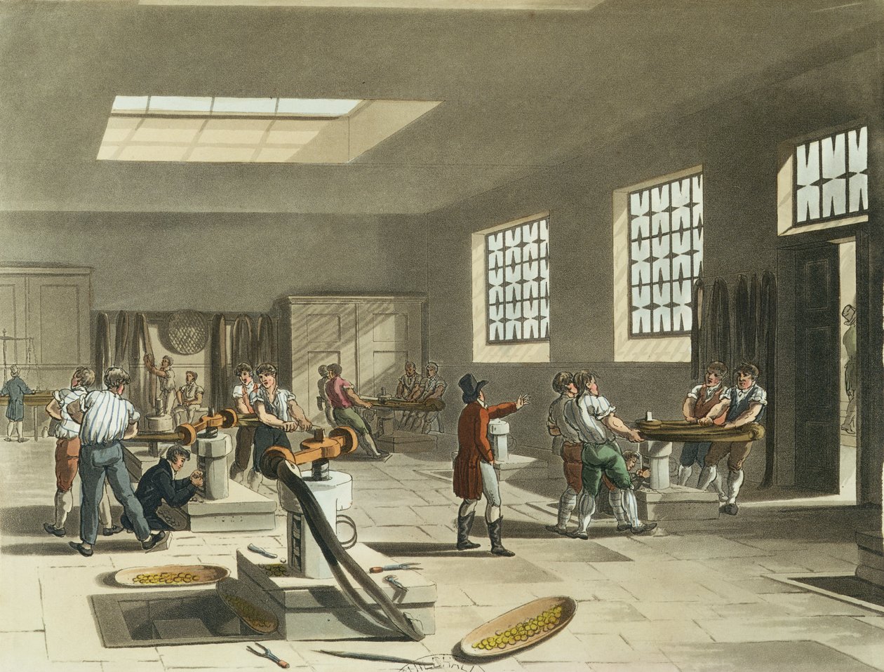Royal Mint, Stamping Room from Ackermann