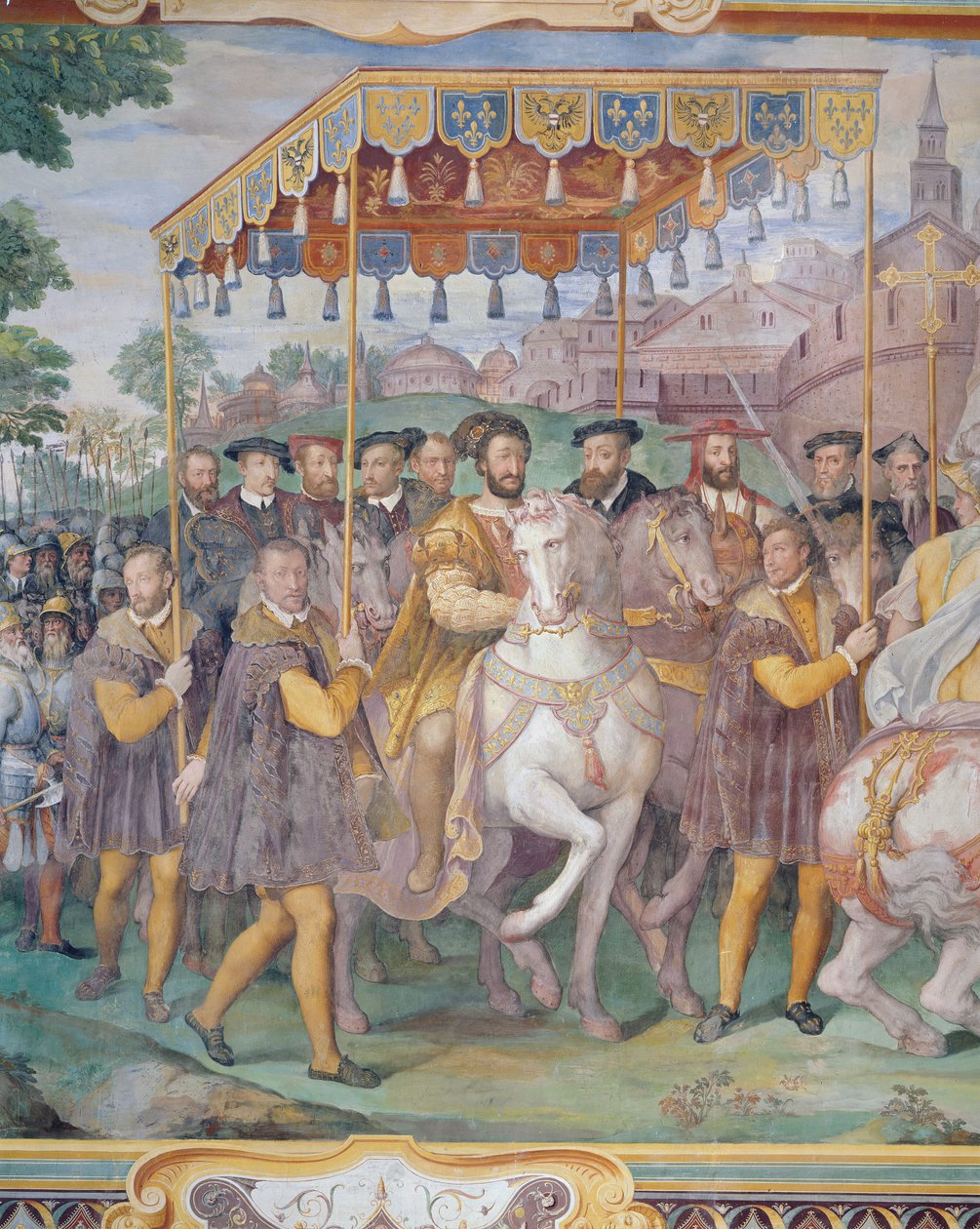 The Solemn Entrance of Emperor Charles V, Francis I and Alessandro Farnese to Paris in 1540, from the 
