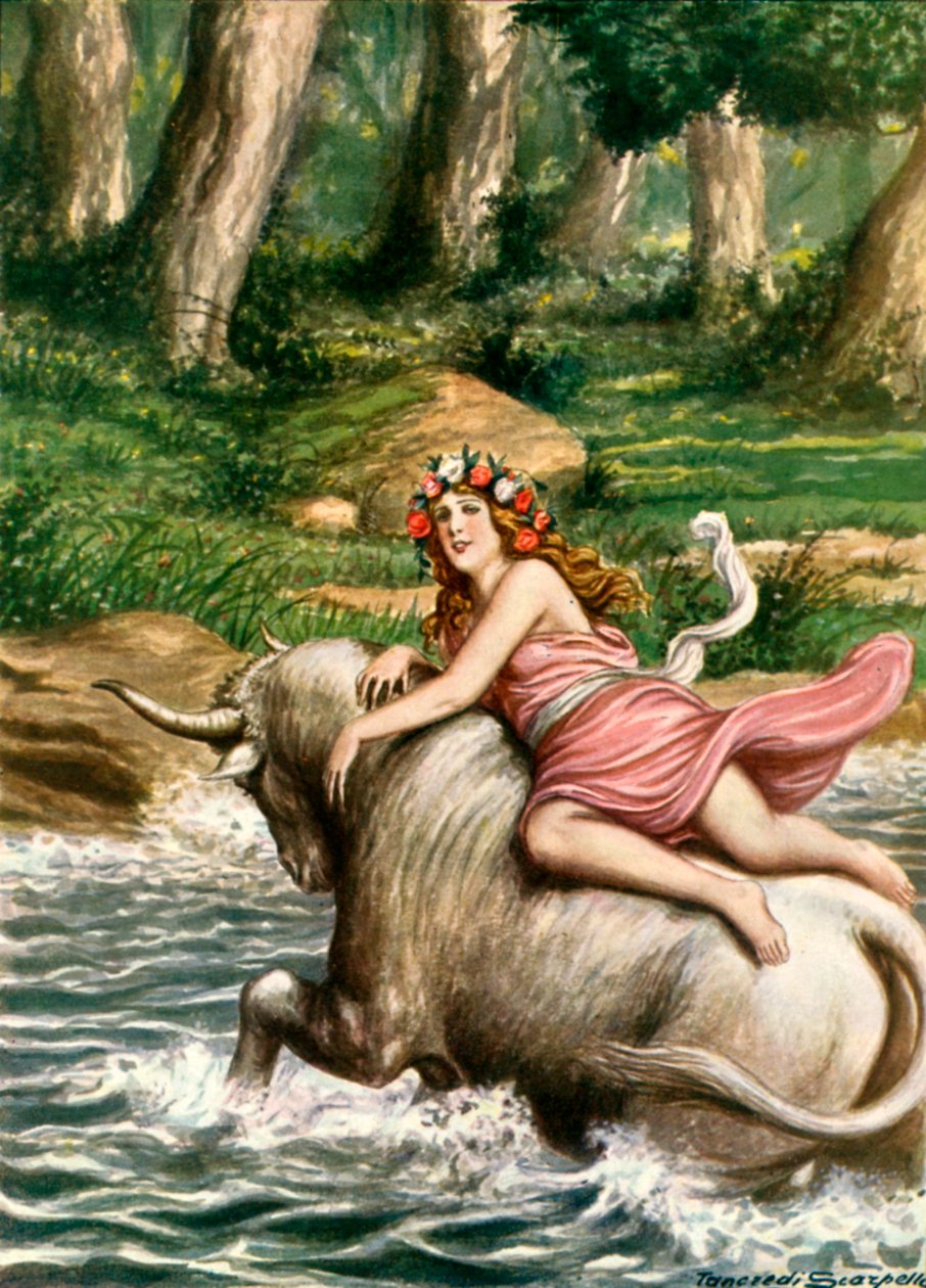 Europa on the bull by Tancredi Scarpelli