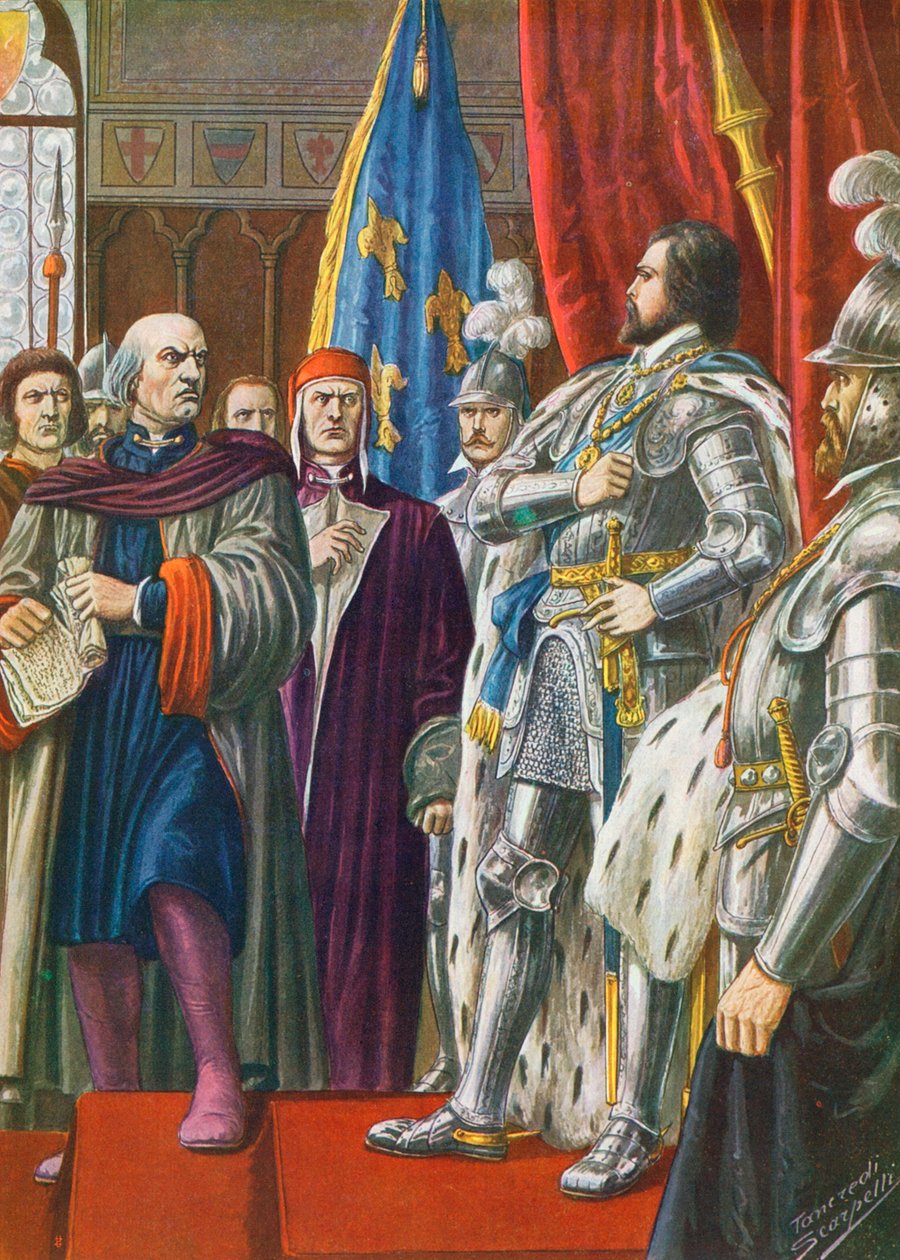 Pier Capponi Rebuking the Ambassador of Charles VIII by Tancredi Scarpelli