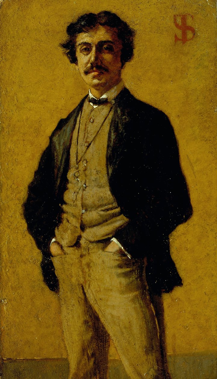 Portrait of Maurizio Angeli by Telemaco Signorini