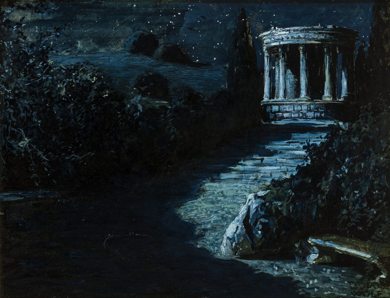 Night Landscape, 1908 by Teodoro Wolf Ferrari