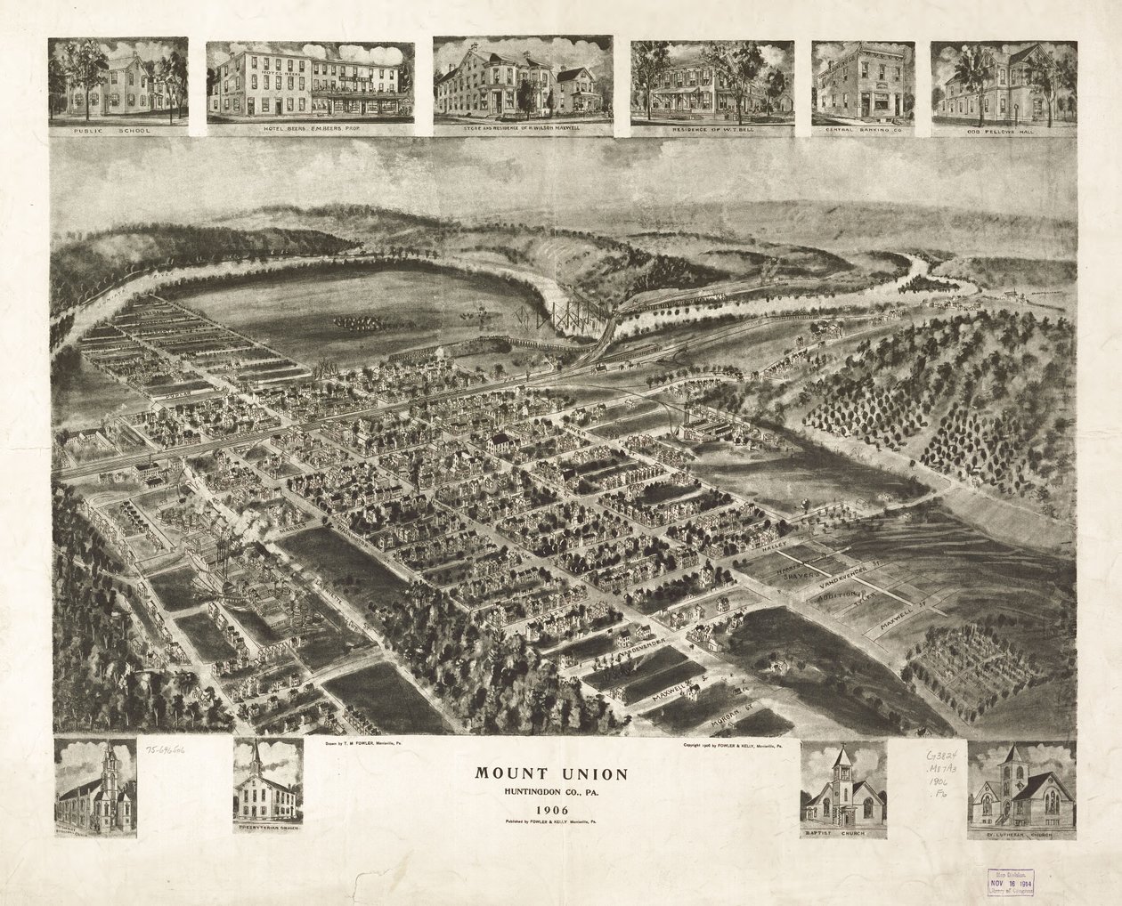Mount Union, Huntingdon Co. by Thaddeus Mortimer Fowler