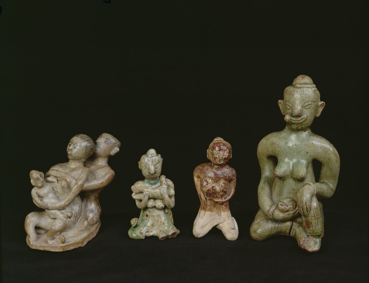 Figurines of a Mother and Child by Thai School