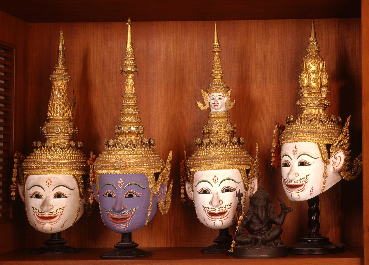 Masks for Khon Theatre by Thai School