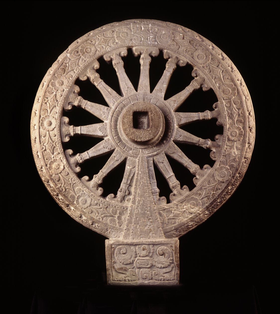 Wheel of the Law, Davaravati Period by Thai School