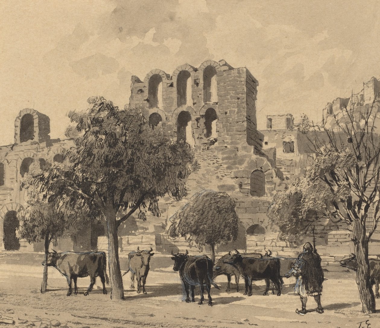 Theater of Herodes Atticus by Themistocles von Eckenbrecher