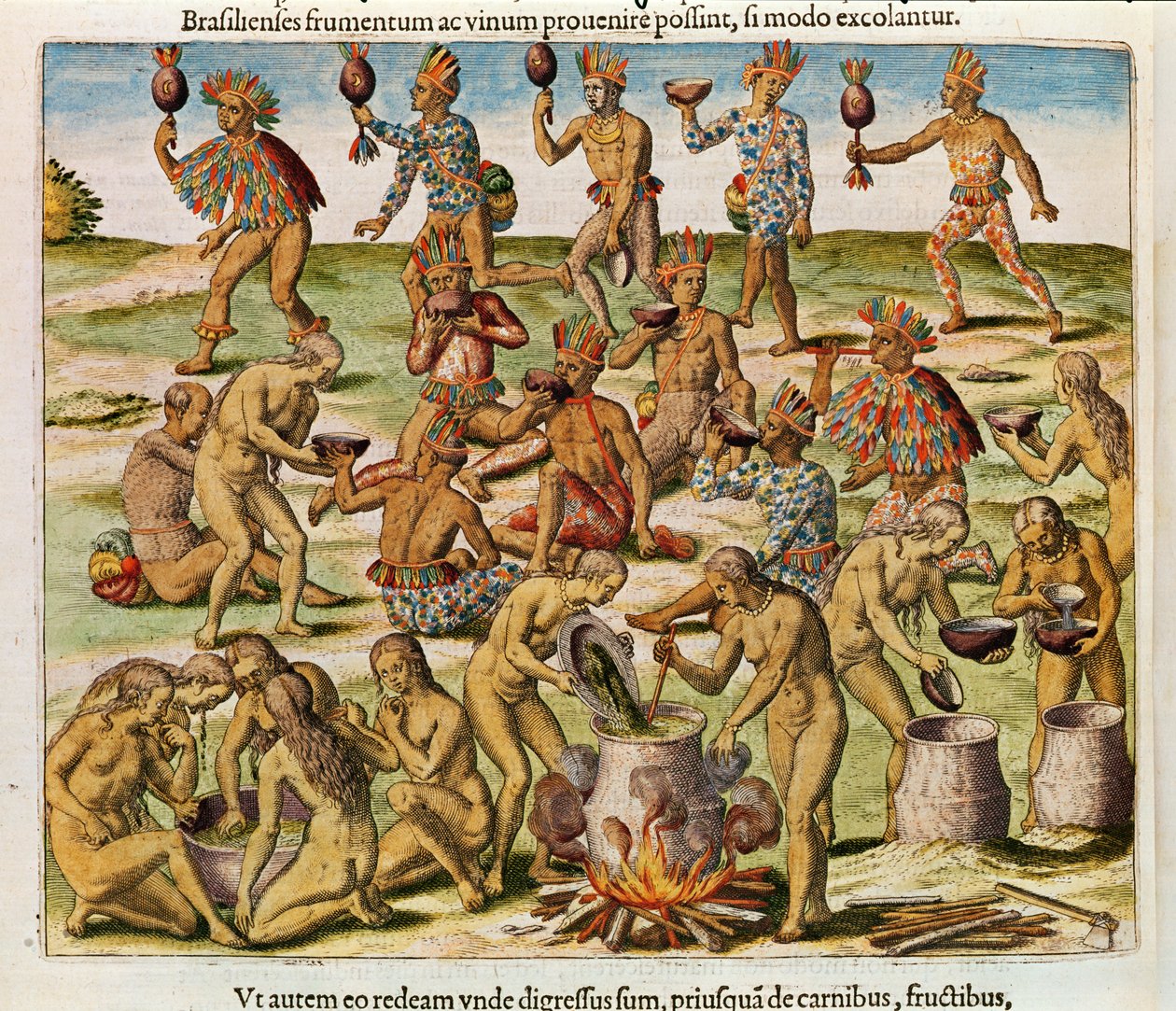 Preparation of a Beverage made of Corn and Wheat by Theodore de Bry