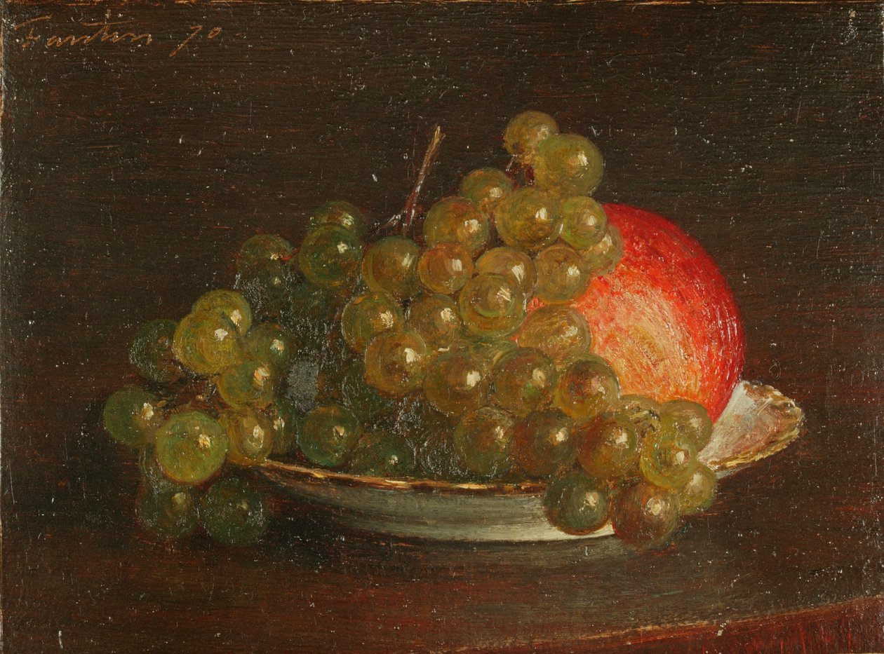 Grapes and an apple by Theodore Fantin Latour