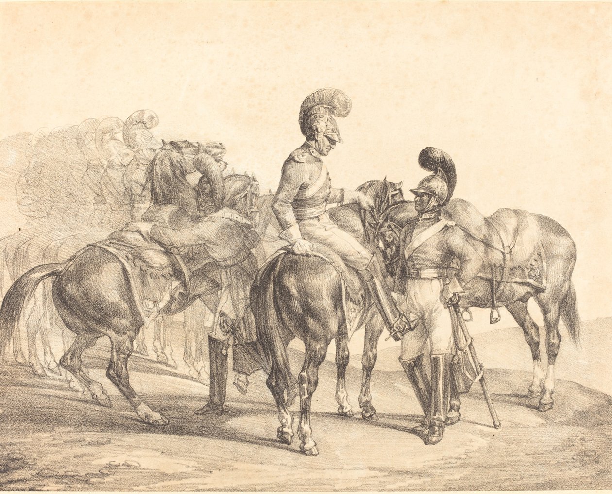A Party of Life Guards by Theodore Gericault