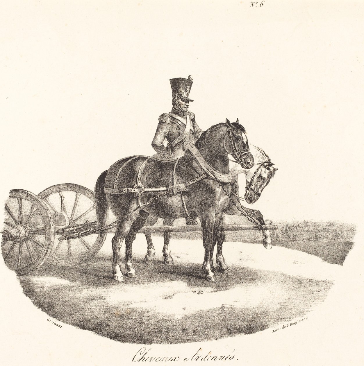 Horses from the Ardennes by Theodore Gericault