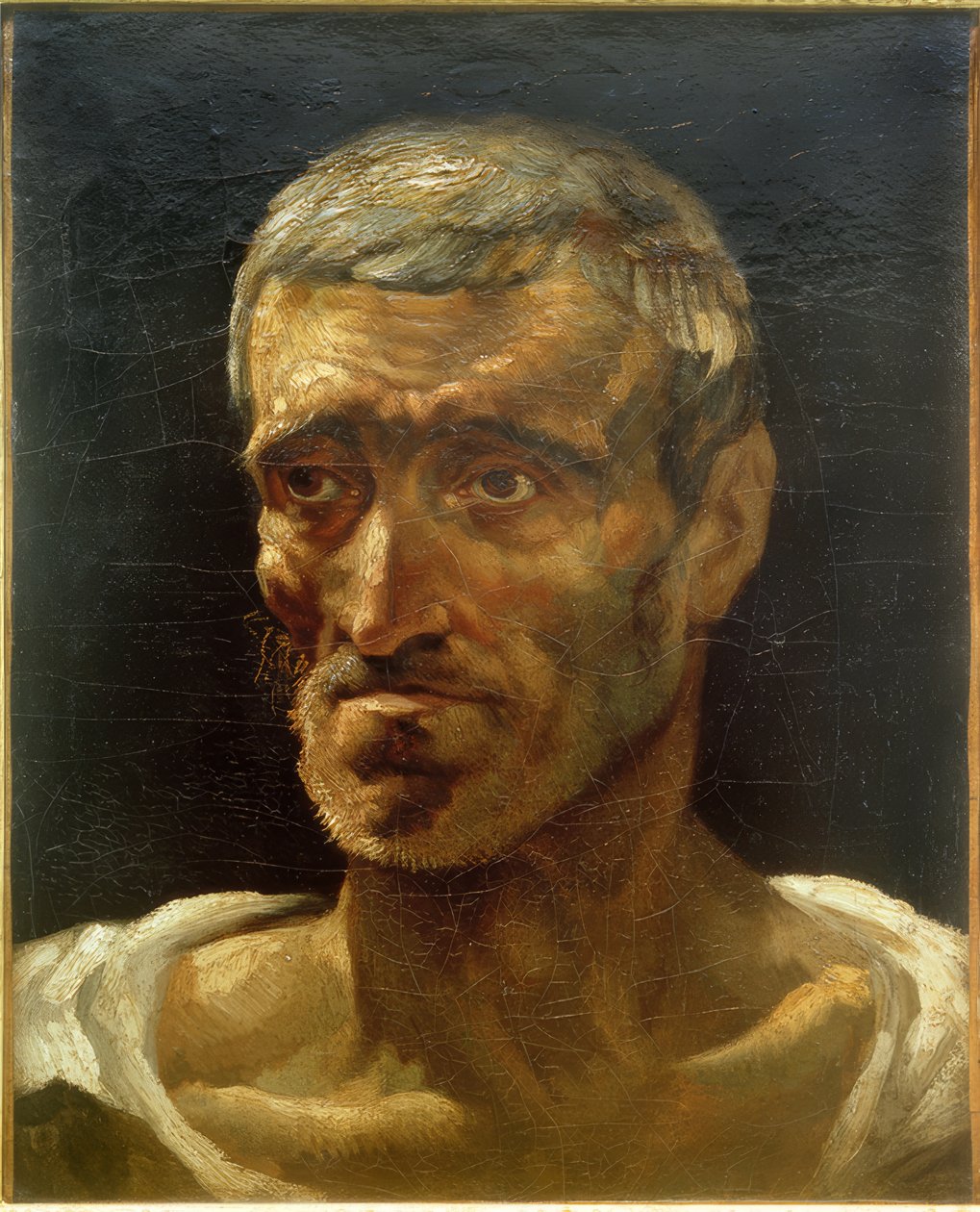 Head of a Shipwrecked Man (Study) by Theodore Gericault