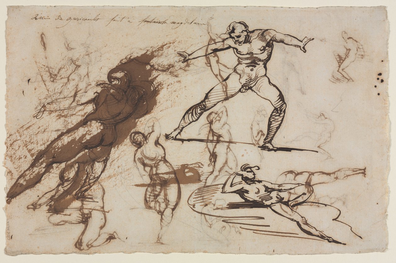 Sheet of Sketches (recto) by Theodore Gericault