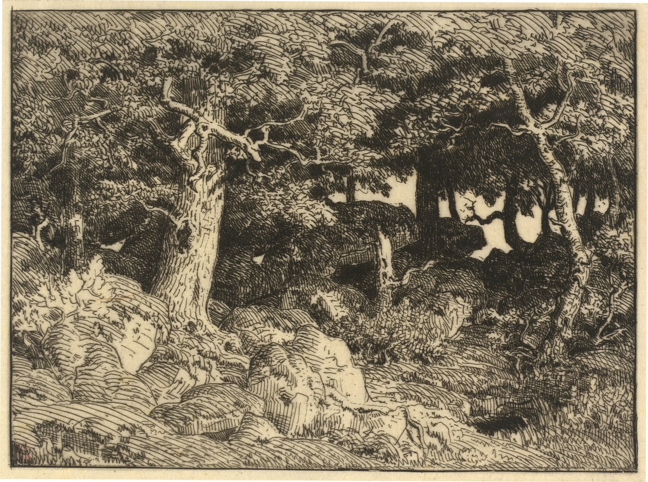 Rock Oaks by Theodore Rousseau