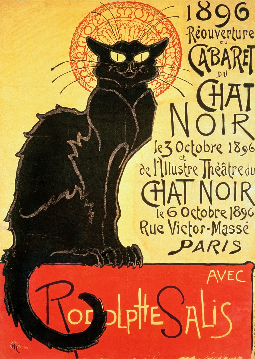 Reopening of the Chat Noir Cabaret by Théophile Alexandre Steinlen