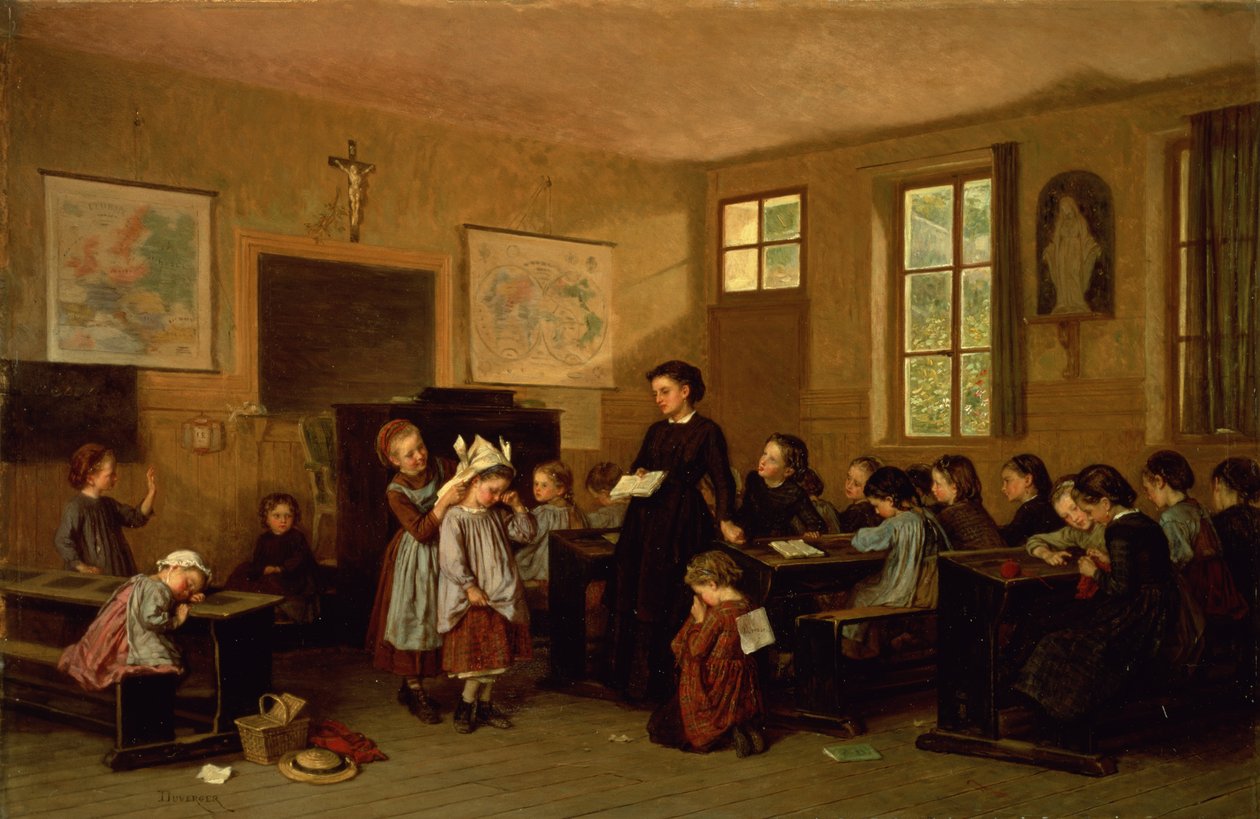 The Naughty School Children by Theophile Emmanuel Duverger