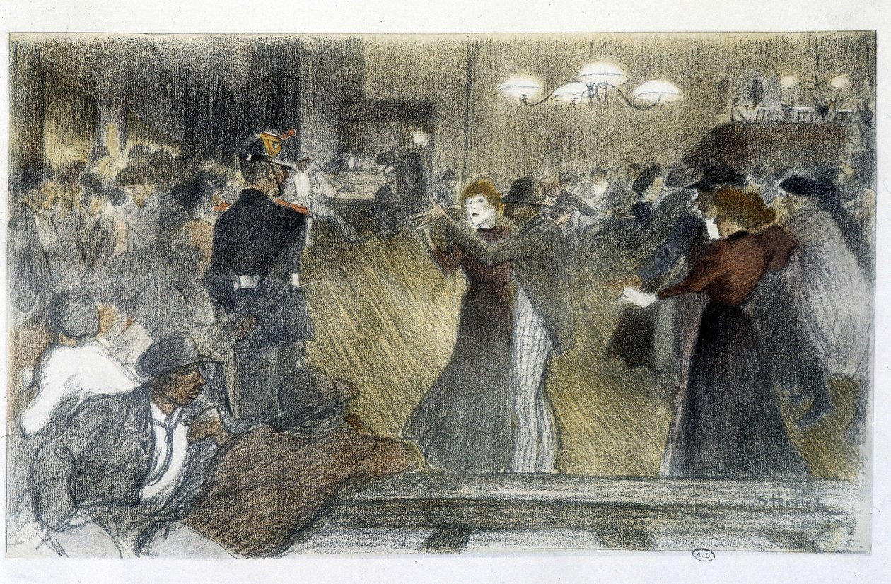 Ball - Drawing by Steinlen by Théophile Alexandre Steinlen