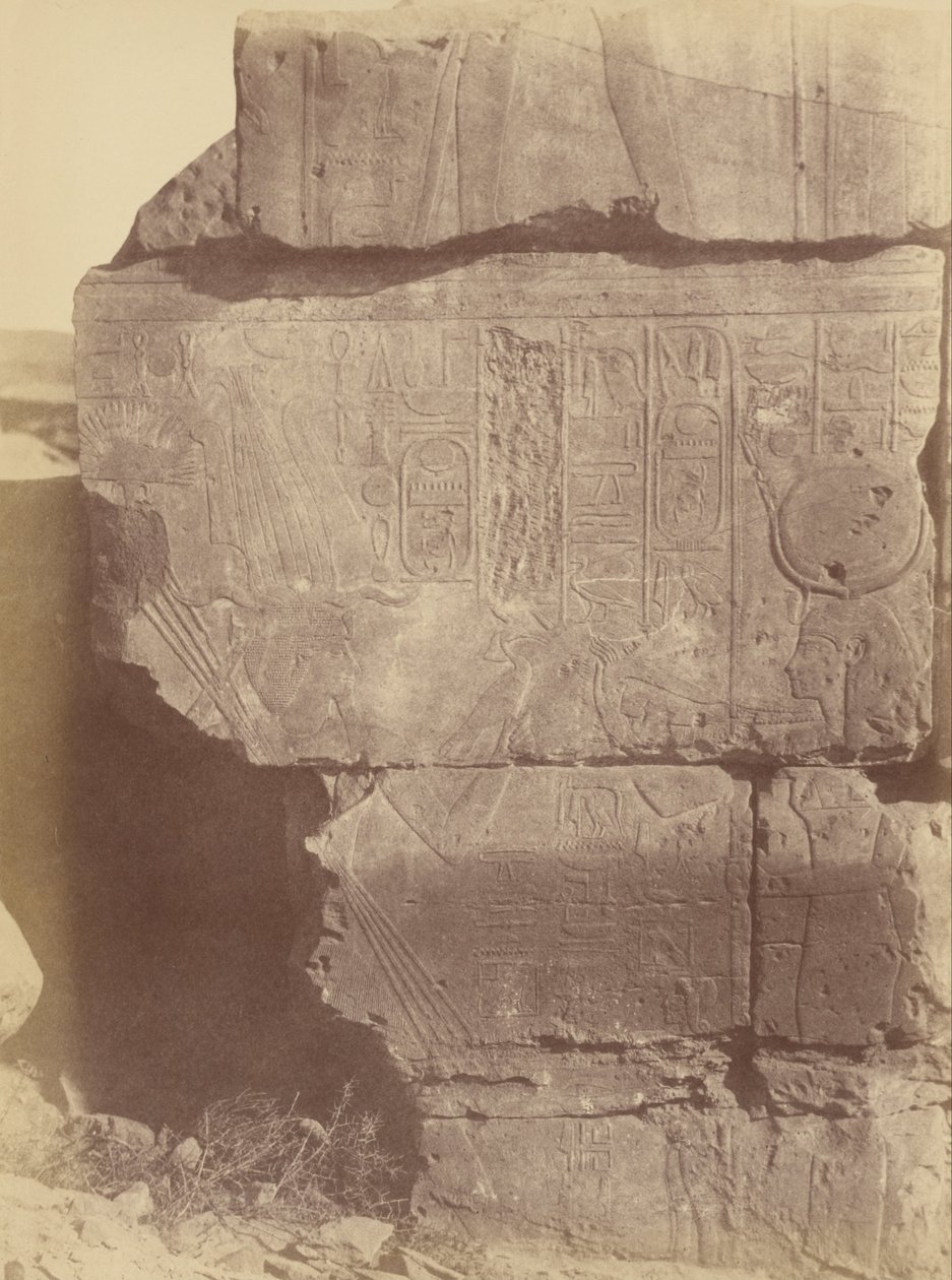 View of Hieroglyphic Inscriptions and Sculptures, Karnak by Théodule Devéria