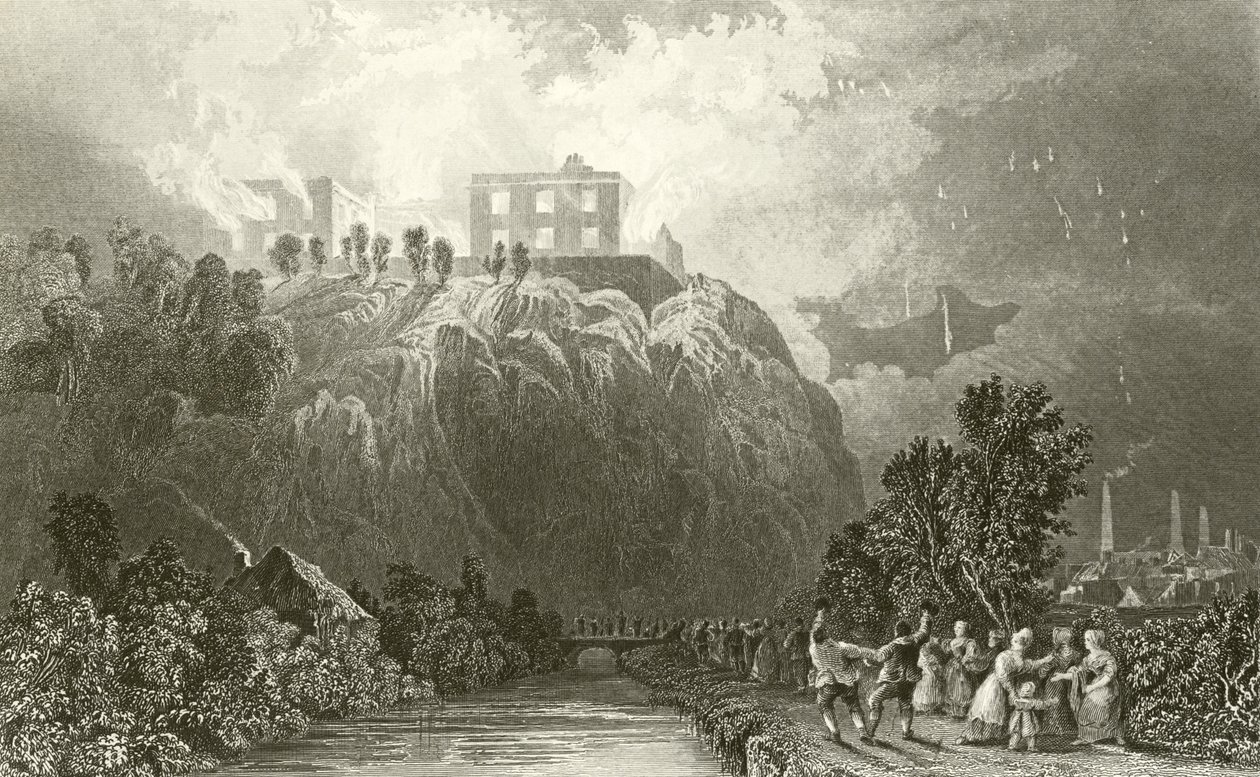 Nottingham Castle by Thomas Allom