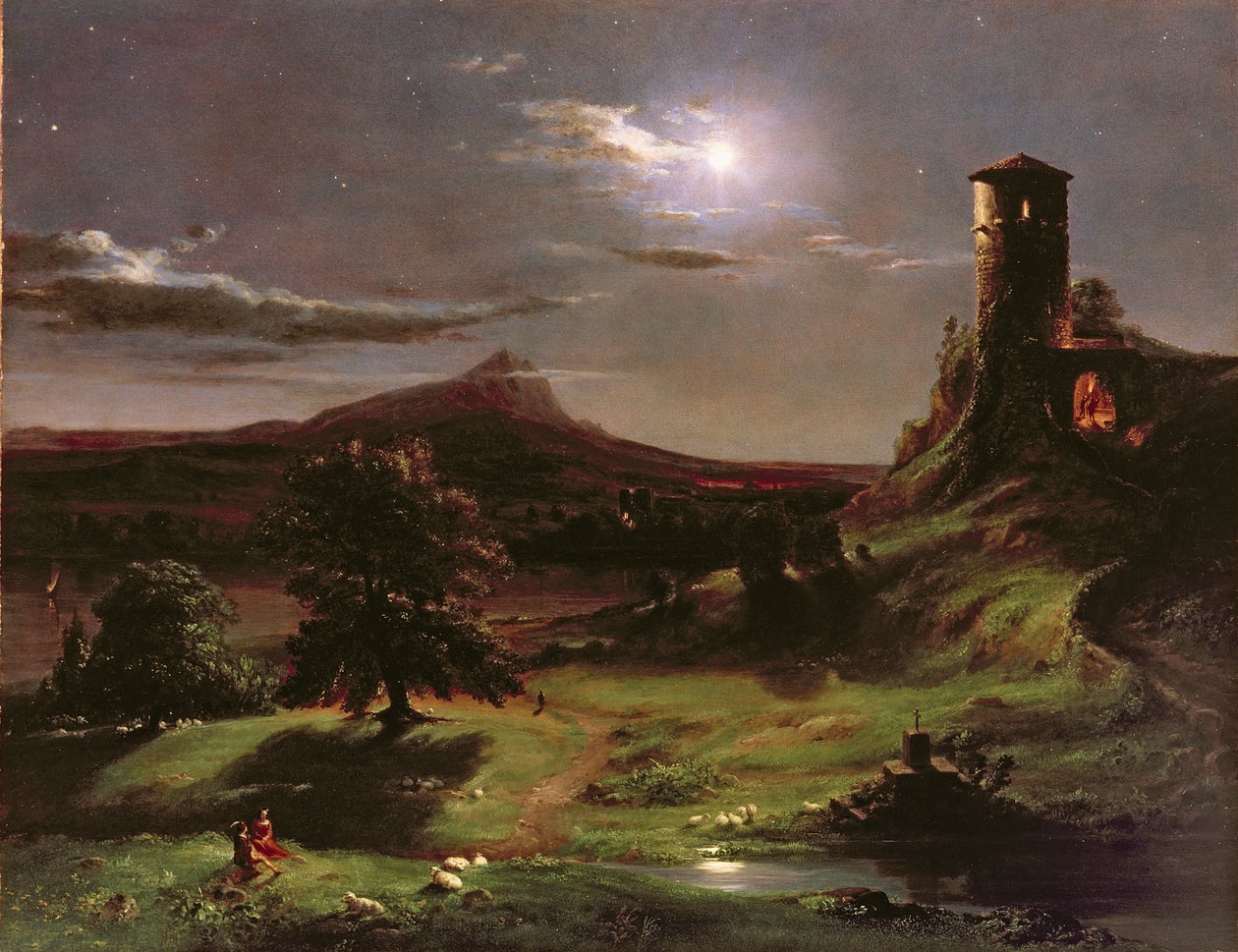 Landscape (Moonlight) by Thomas Cole