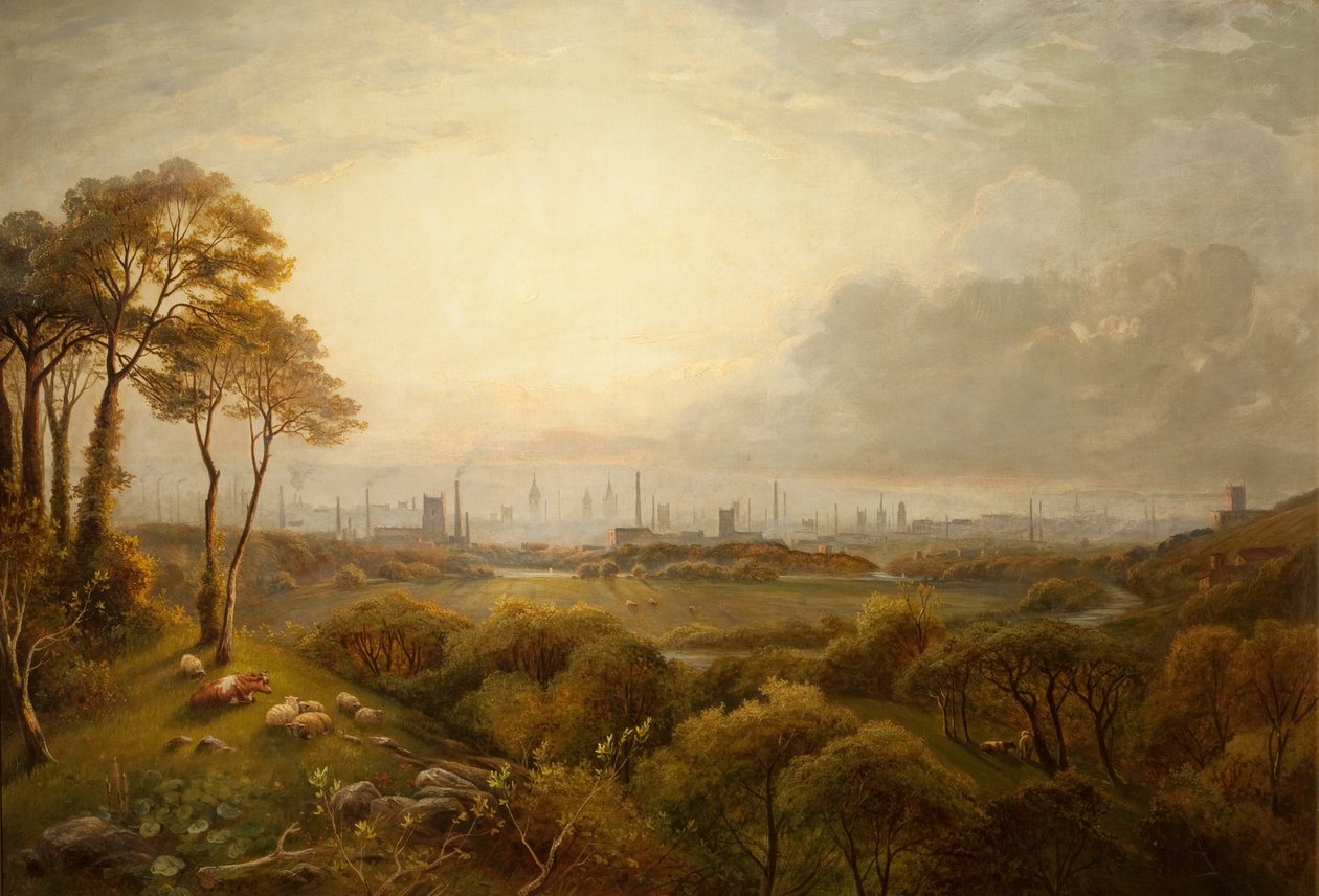 View of Manchester by Thomas Creswick