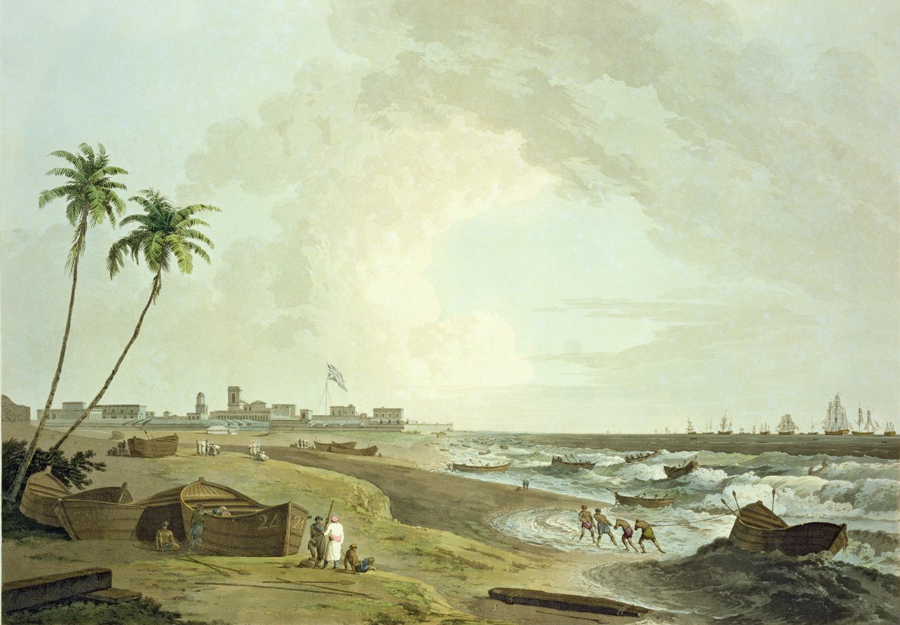 South East View of Fort St. George, Madras, plate 33 from 