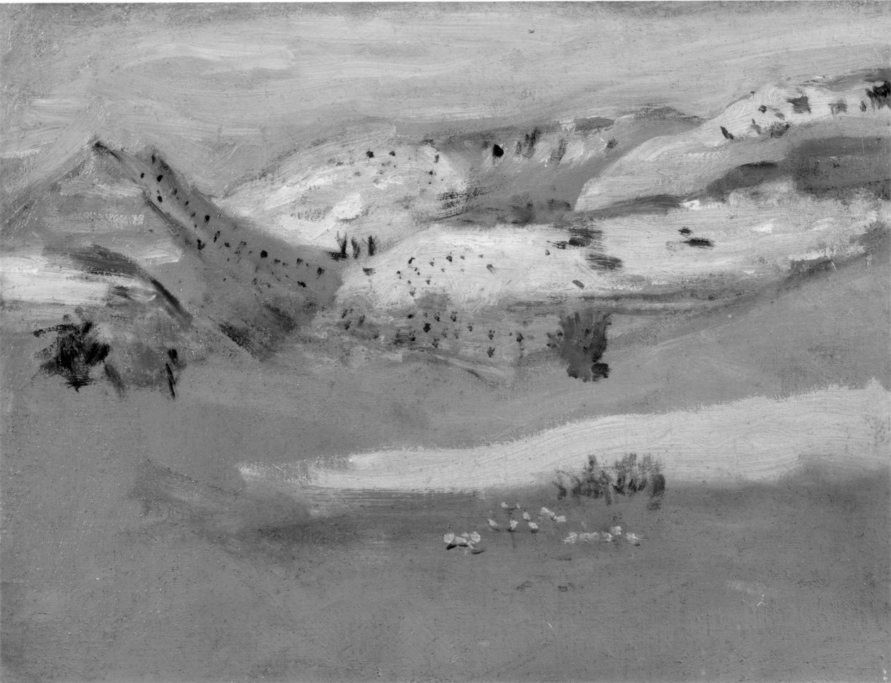 Study for Cowboys in the Badlands by Thomas Eakins by Thomas Eakins