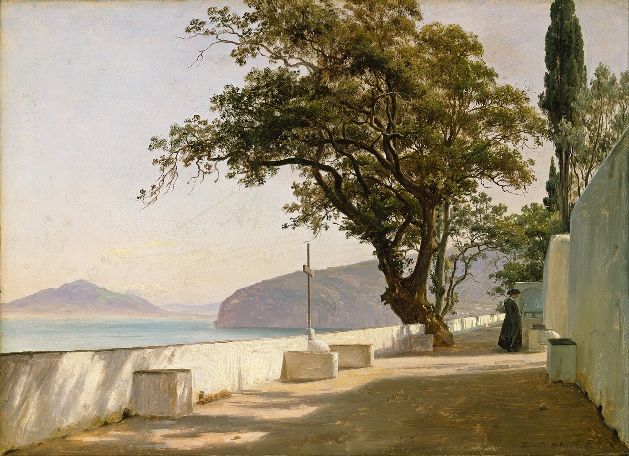 Terrace with Oak, Sorrento by Thomas Fearnley