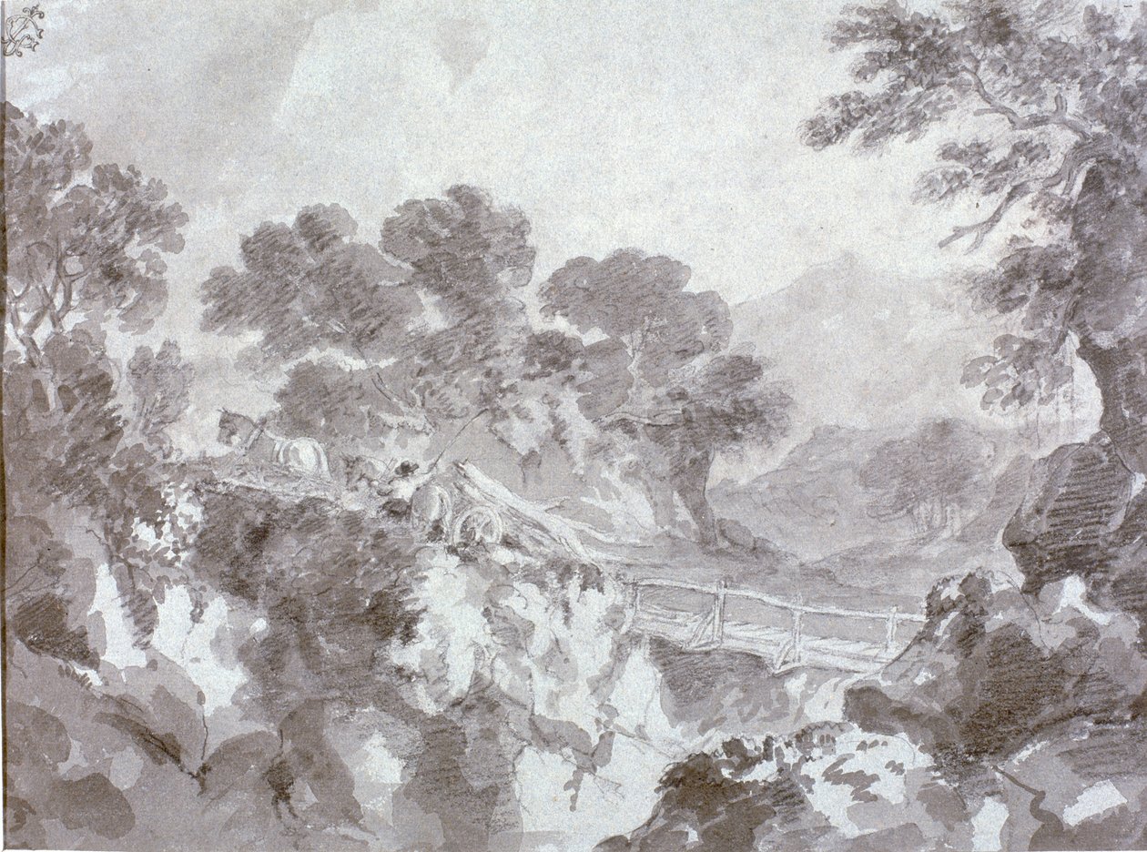 Landscape with Bridge by Thomas Gainsborough
