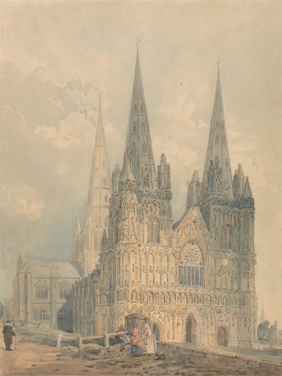 Lichfield Cathedral, Staffordshire by Thomas Girtin