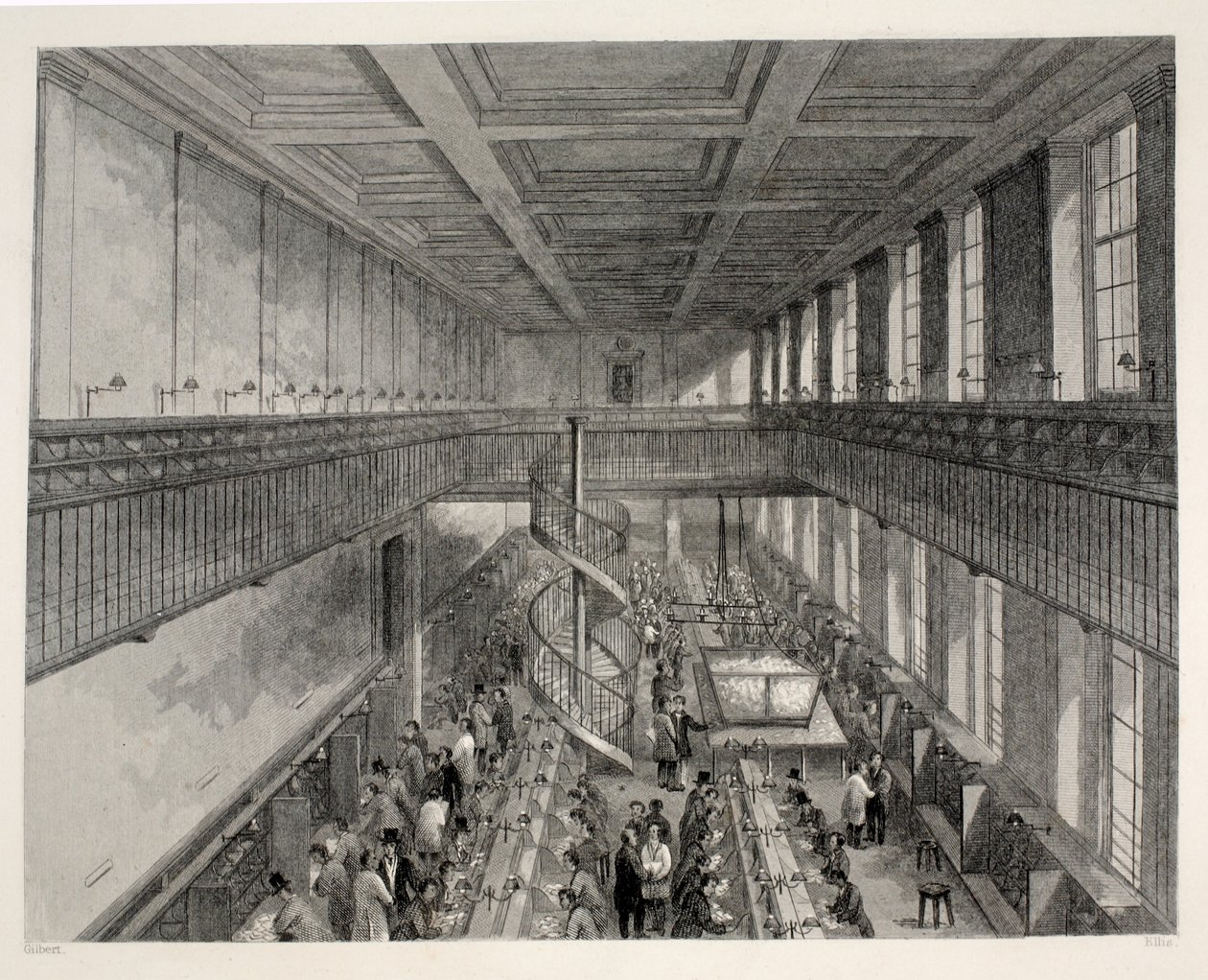 General Post Office, Letter Carriers Room arranged for dispatch of newspapers by Thomas Hosmer Shepherd