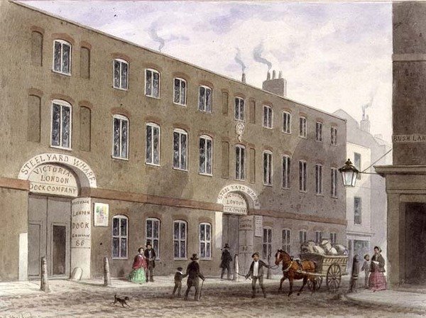 Steelyard Wharf, Upper Thames St. by Thomas Hosmer Shepherd