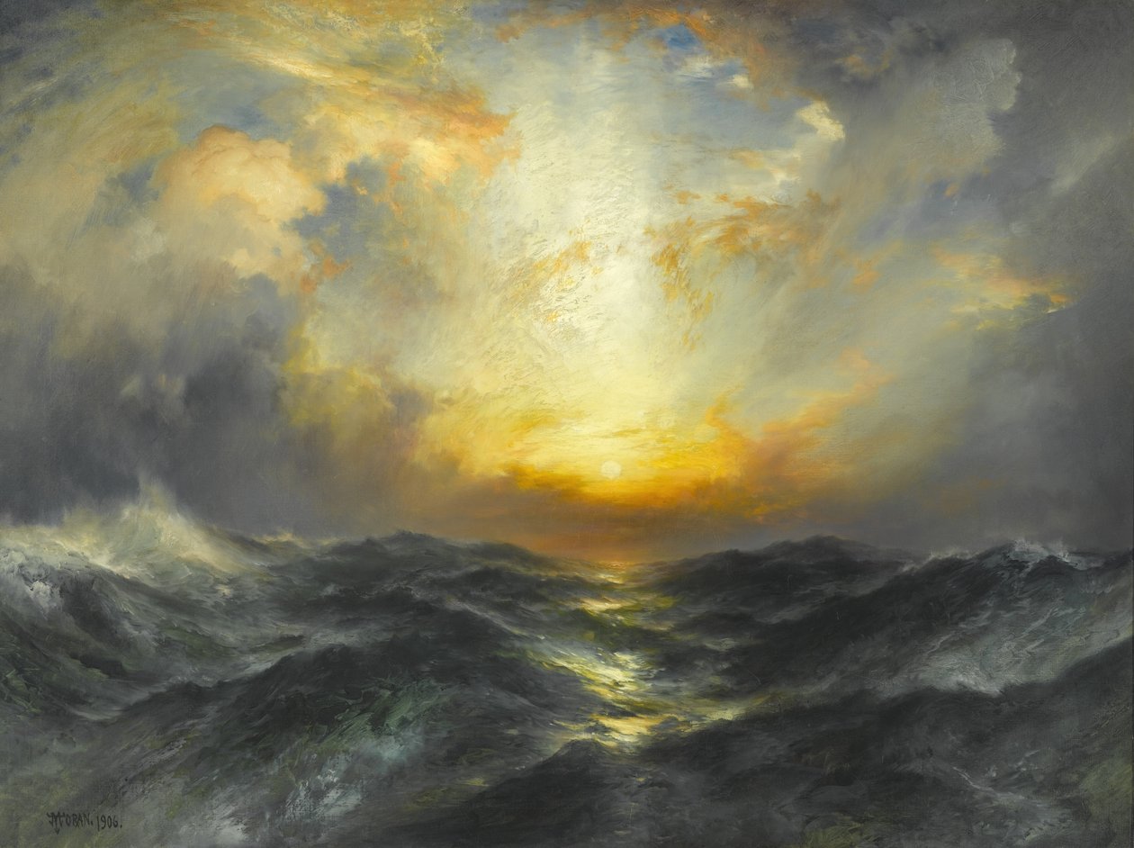 Sunset at Sea, 1906 by Thomas Moran