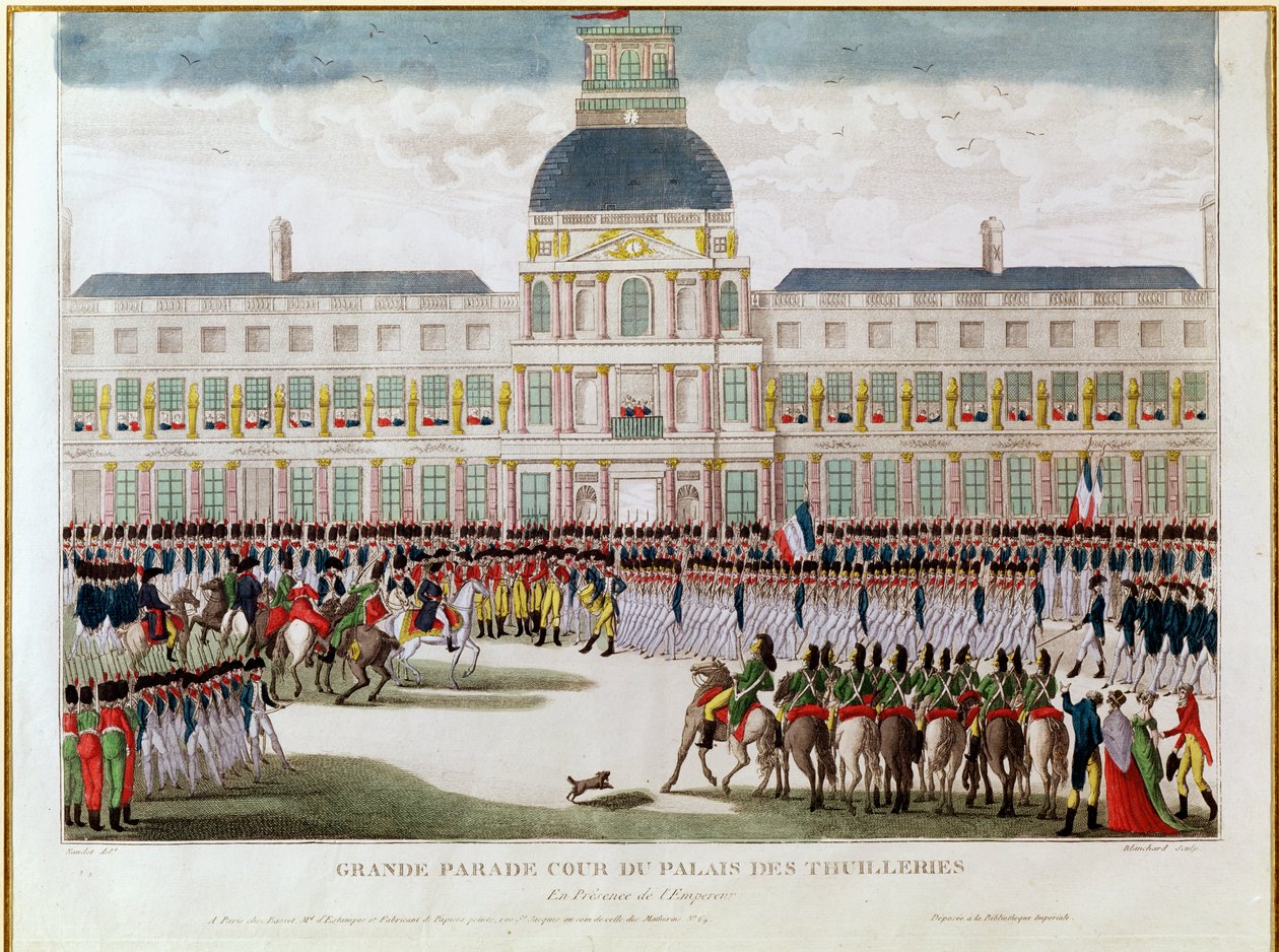 Parade in the Courtyard of the Palais des Tuileries in the Presence of the Emperor by Thomas Naudet