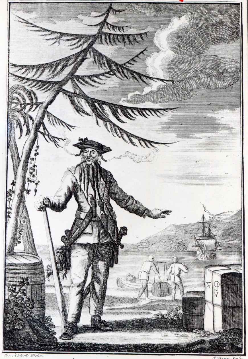Captain Teach, Commonly Called Blackbeard by Thomas Nicholls