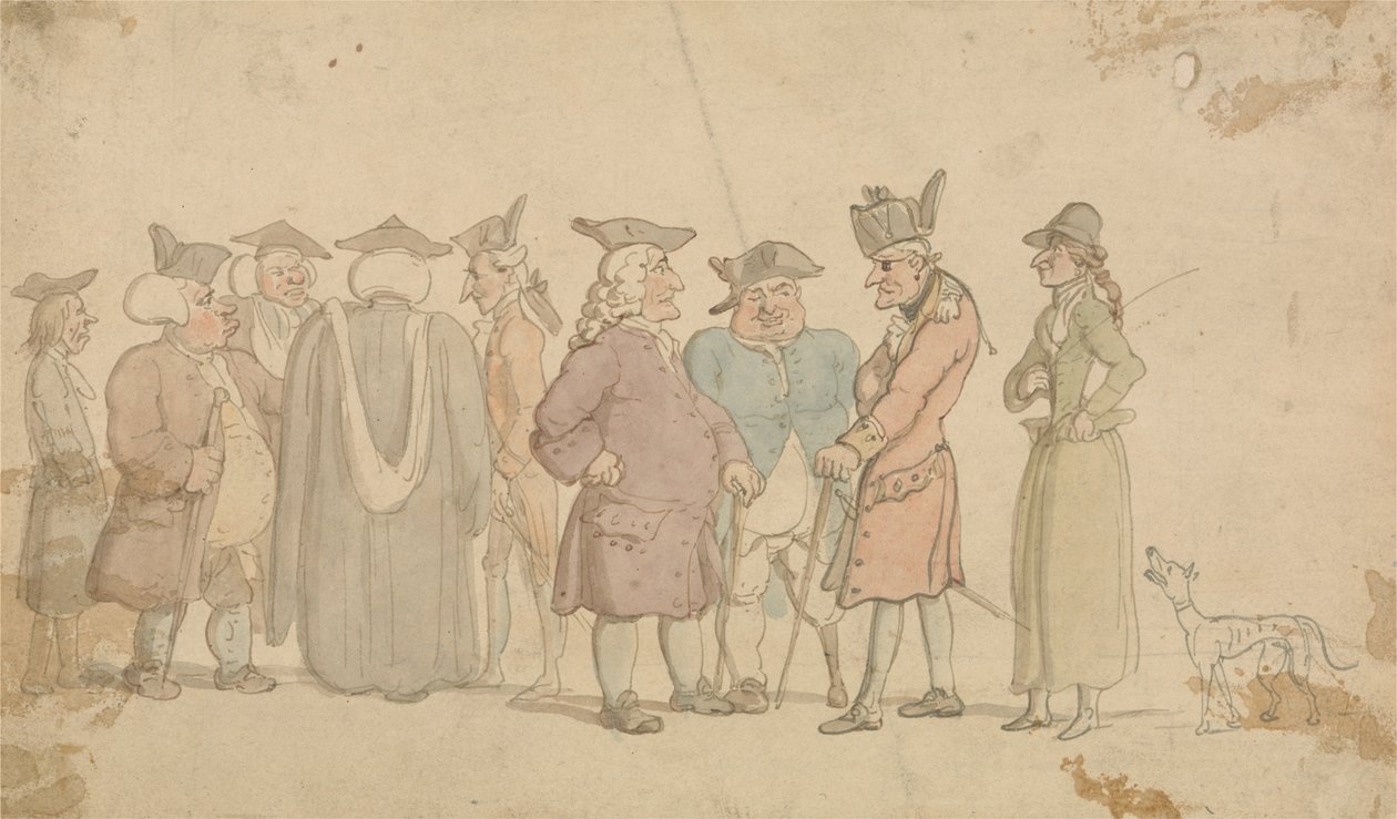 A Group of Figures by Thomas Rowlandson