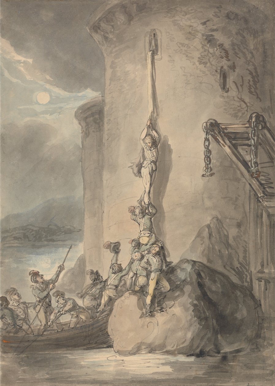 A Military Escapade by Thomas Rowlandson