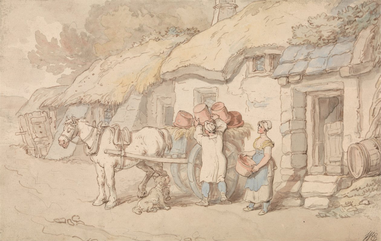 A Potter Going Out by Thomas Rowlandson