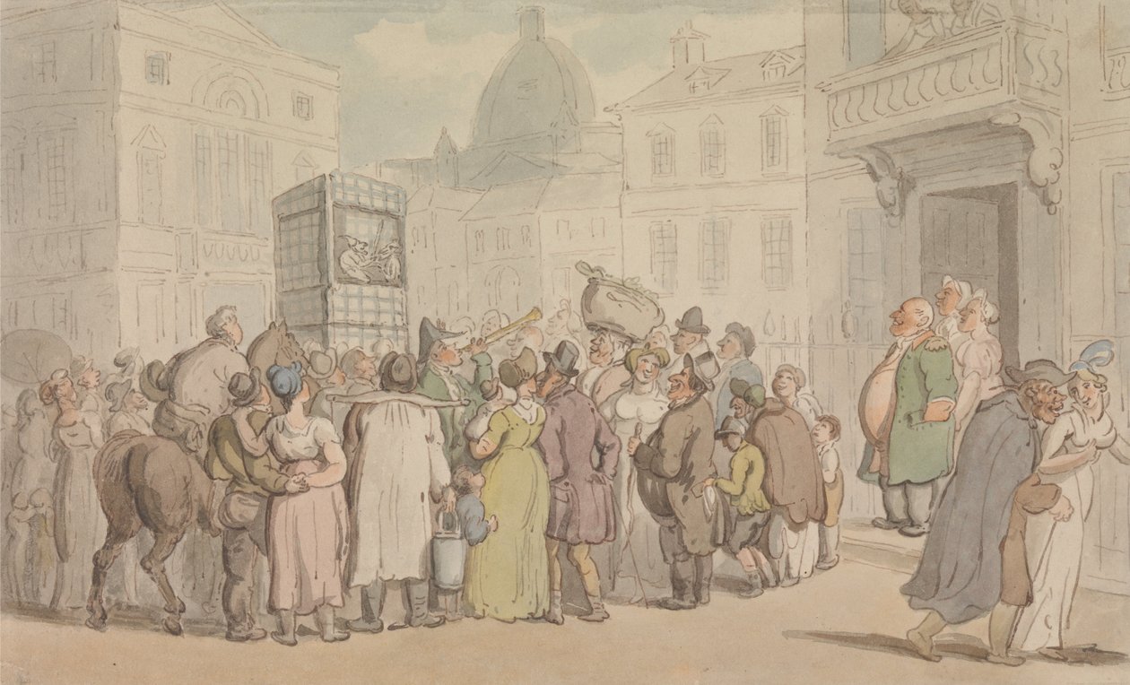 A Punch and Judy Show by Thomas Rowlandson