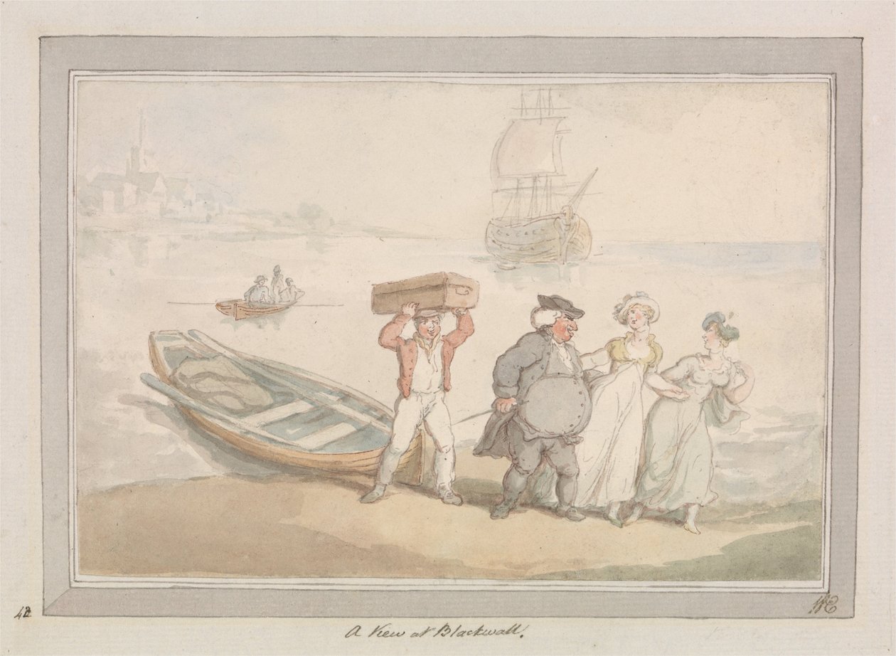 A View at Blackwall by Thomas Rowlandson