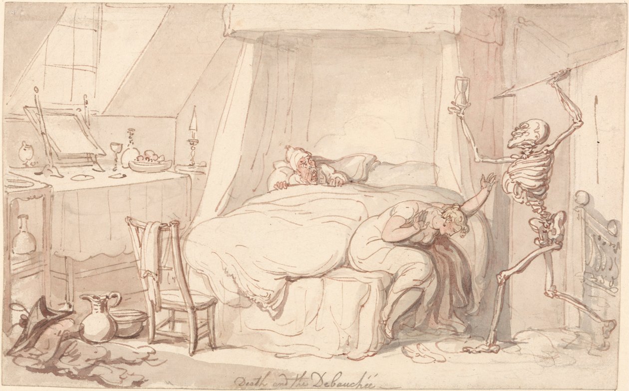 Death and the Debauchee by Thomas Rowlandson