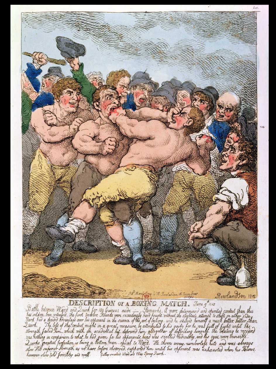 Description of a Boxing Match by Thomas Rowlandson