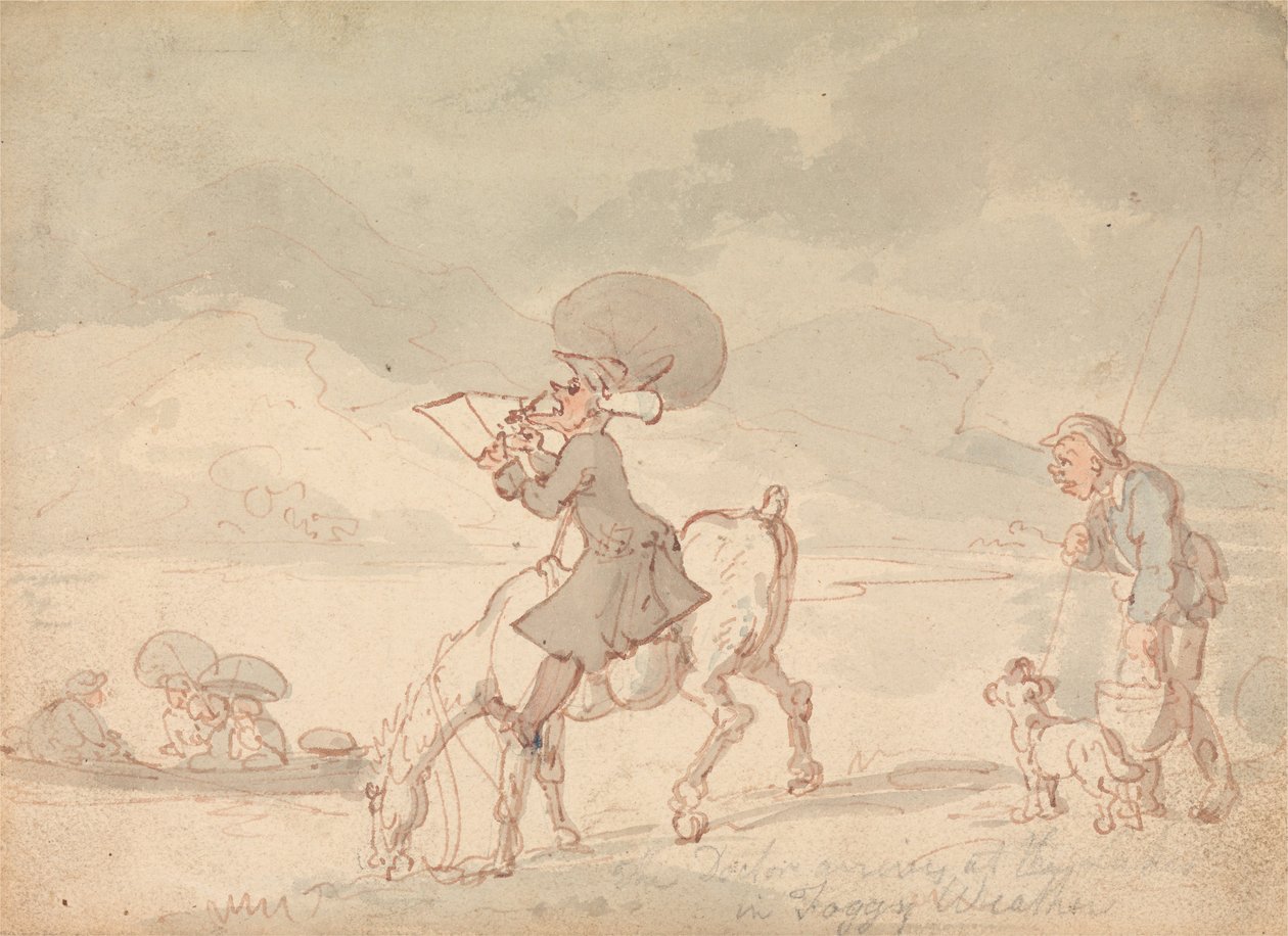 Dr. Syntax Sketching the Lake by Thomas Rowlandson