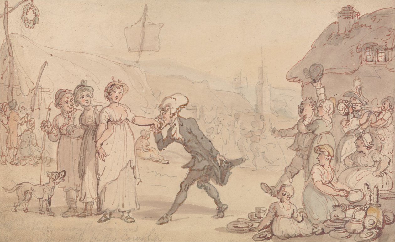 Dr. Syntax with Kitty Cowslip by Thomas Rowlandson