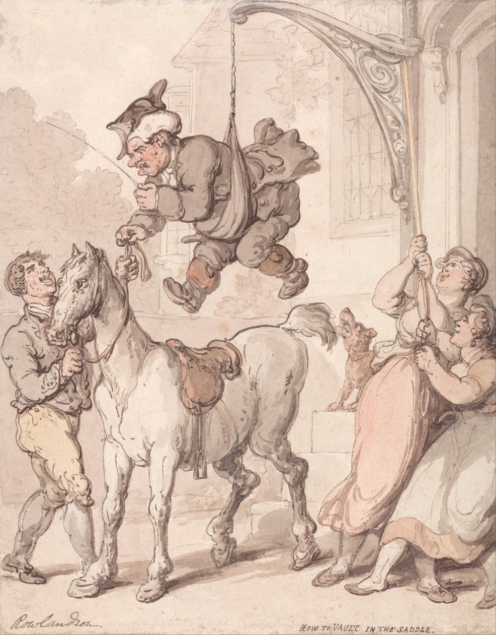 How to Vault in the Saddle by Thomas Rowlandson