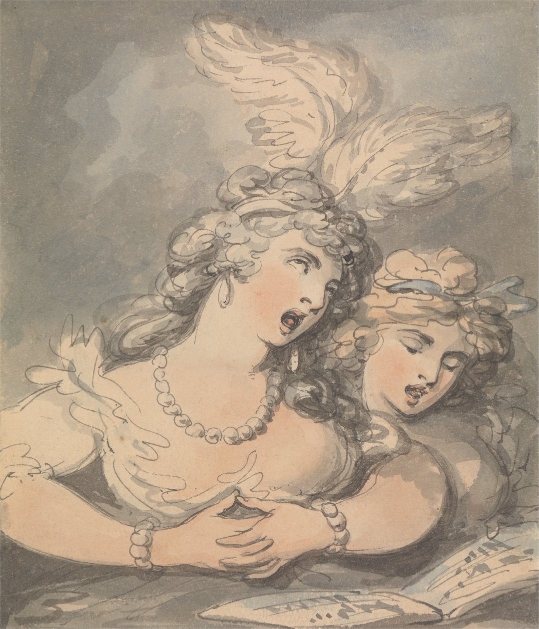 The Opera Singers by Thomas Rowlandson